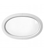 Oval Round Window FIXED White Ellipse uPVC HORIZONTAL