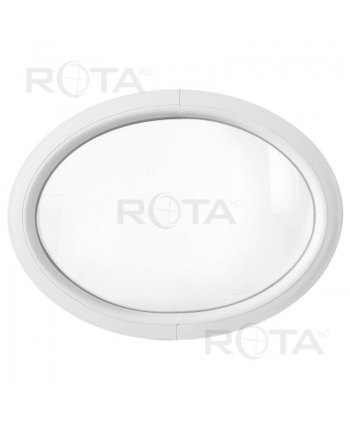 Oval Round Window FIXED White Ellipse uPVC HORIZONTAL