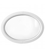 Oval Round Window FIXED White Ellipse uPVC HORIZONTAL