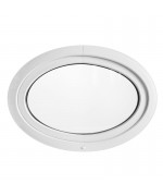 Oval Round Window TILT White Hopper Ellipse uPVC HORIZONTAL