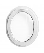 Oval Round Window TILT White Hopper Ellipse uPVC VERTICAL