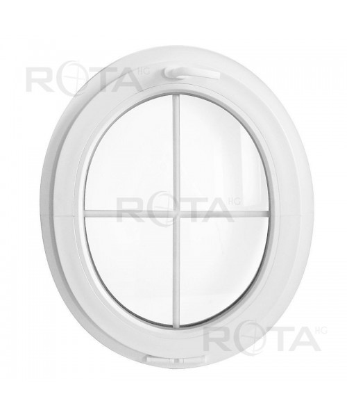 Oval Window TILT White Hopper Ellipse with Muntins uPVC VERTICAL