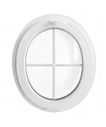 Oval Window TILT White Hopper Ellipse with Muntins uPVC VERTICAL