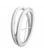 Oval Window TILT White Hopper Ellipse with Muntins uPVC VERTICAL
