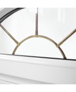 Half Round Window TILT White uPVC Golden Glazing Bars