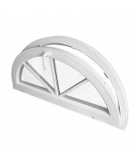 Half Round Window TILT White uPVC Glued-on Muntins