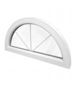 Half Round Window FIXED White uPVC Half-Circle with Glazing Bars