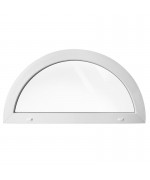 Half Round Window FIXED White uPVC Half-Circle
