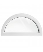 Half Round Window FIXED White uPVC Half-Circle