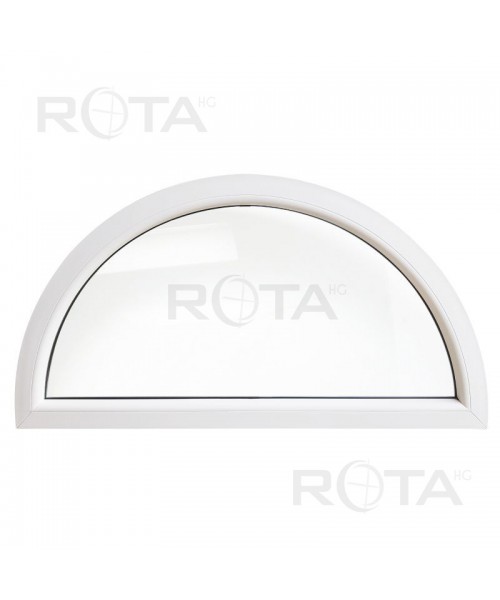 Half Round Window FIXED White uPVC Half-Circle