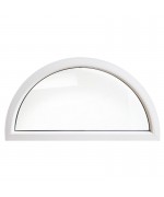 Half Round Window FIXED White uPVC Half-Circle