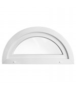 Half Round Window TILT White Half-circle Hopper uPVC 