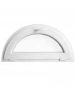Half Round Window TILT White Half-circle Hopper uPVC 