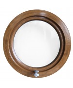 Round Window AWNING Woodgrain Couloured uPVC