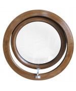 Round Window AWNING Woodgrain Couloured uPVC