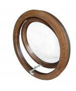 Round Window AWNING Woodgrain Couloured uPVC