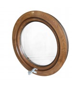 Round Window AWNING Woodgrain Couloured uPVC