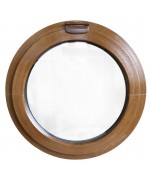Round Window AWNING Woodgrain Couloured uPVC