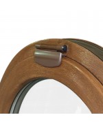 Round Window AWNING Woodgrain Couloured uPVC