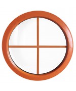 Round Window FIXED RAL Coloured with Glazing Bars Circular uPVC