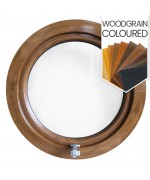 Round Window AWNING Woodgrain Couloured uPVC