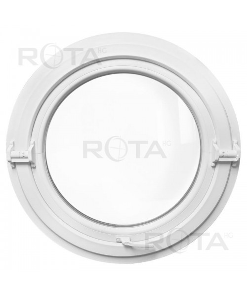 Round Window PIVOT Horizontal White Circular uPVC