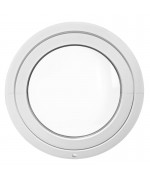 Round Window PIVOT Horizontal White Circular uPVC