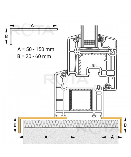  uPVC Angle trim masking profile for round windows