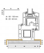  uPVC Angle trim masking profile for round windows