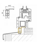 uPVC Windowsill connection profile for round windows