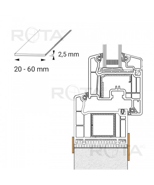 uPVC Flat masking strip for half round windows