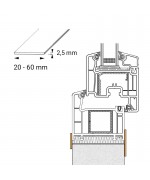 uPVC Flat masking strip for half round windows