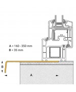 uPVC Windowsill L-shaped masking profile for half round windows