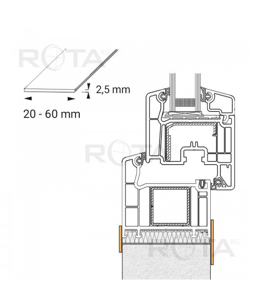 uPVC Flat masking strip for round windows