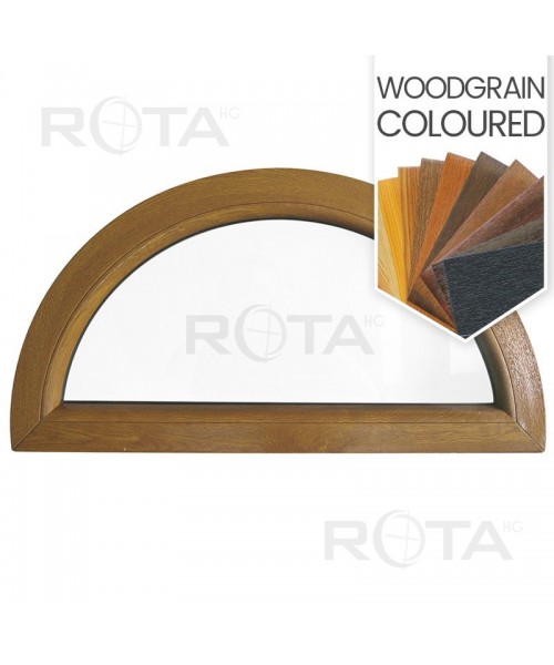 Half Round Window FIXED Coloured uPVC Half-Circle