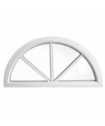 Half Round Window FIXED White uPVC Glued-on Muntins