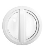 Round Window TWIN Casement White uPVC