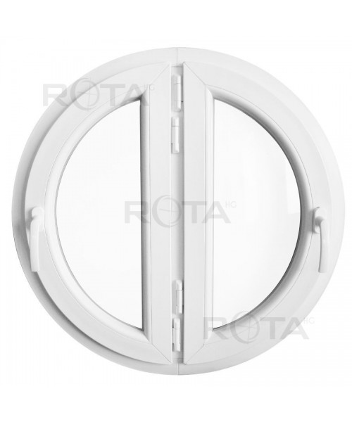 Round Window TWIN Casement White uPVC