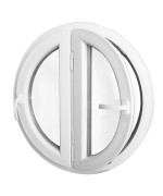 Round Window TWIN Casement White uPVC