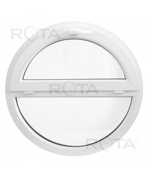 Round Window TILT + FIXED White Circular Hopper PVC