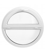 Round Window TILT + FIXED White Circular Hopper PVC