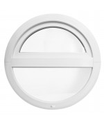 Round Window TILT + FIXED White Circular Hopper PVC