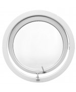 Round Window AWNING White Circular uPVC Porthole