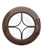 Round Window TURN Coloured uPVC with decorative glazing bars