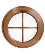 Round Window TILT uPVC Woodgrain Coloured with Glazing Bars