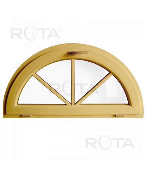 Half Round Window TILT uPVC RAL Coloured with Glued-on Muntin Bars Half Round Window TILT uPVC RAL Coloured with Glued-on Muntin Bars