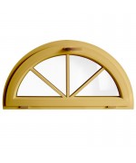 Half Round Window TILT uPVC RAL Coloured with Glued-on Muntin Bars Half Round Window TILT uPVC RAL Coloured with Glued-on Muntin Bars